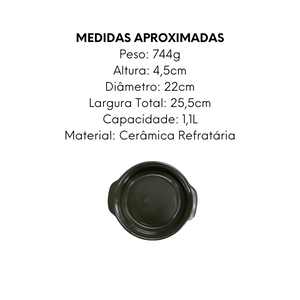 Travessa Redonda P Petróleo 22cm - A Gourmet