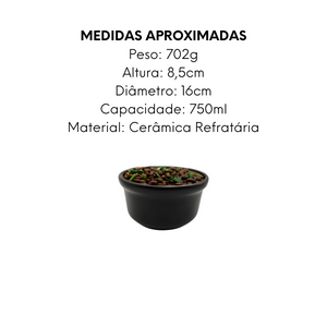 Cumbuca Petróleo Refratária 750ml - A Gourmet