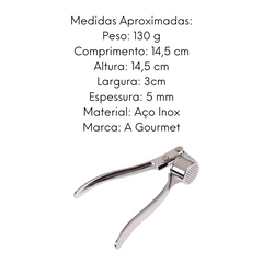 Espremedor de Alho Aço Inox GZT