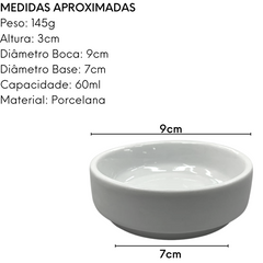 Ramekim Molheira de Porcelana 50ml BelaVista
