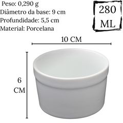 Molheira Forma Para Gelatina em Porcelana 280ml BelaVista