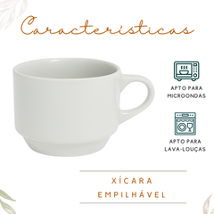 Kit 3 Xicara Chá 160ml Segunda Linha