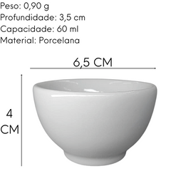 Molheira Cumbuca Para Doces 60ML em porcelana BelaVista