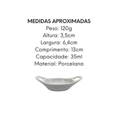 Cesto Servir Porcelana Buffet 35ml BelaVista