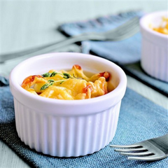 Ramekim Canelado de Porcelana 90ml Segunda Linha - A Gourmet