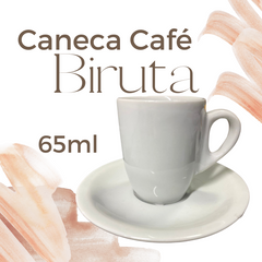 Xicara Café Biruta C/Pires 65ml - A Gourmet