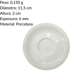 Xicara de Café Coquinho 90ml Com Pires Porcelana BelaVista