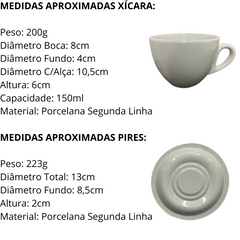 Xicara Coquinho Cabo Jundiaí Com Pires Segunda Linha 150ml - A Gourmet