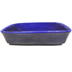 Travessa Retangular Azul Cobalto 1,4L Porcelana BelaVista