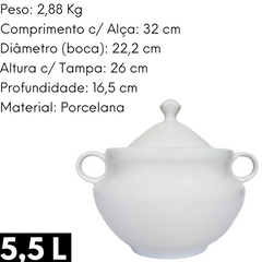 Sopeira Gigante em Porcelana 5,5L BelaVista