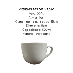 Xicara Consume Pequena um Cabo de Porcelana A Gourmet