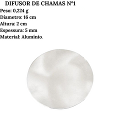 Difusor de Chamas Para Fogareiro N1 de Aluminio Motta