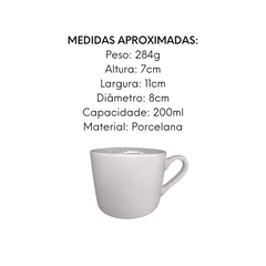 Xicara Chá Bela Vista sem Pires Porcelana BelaVista