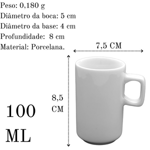 Xicara de Café 100ml Fina S/ Pires BelaVista