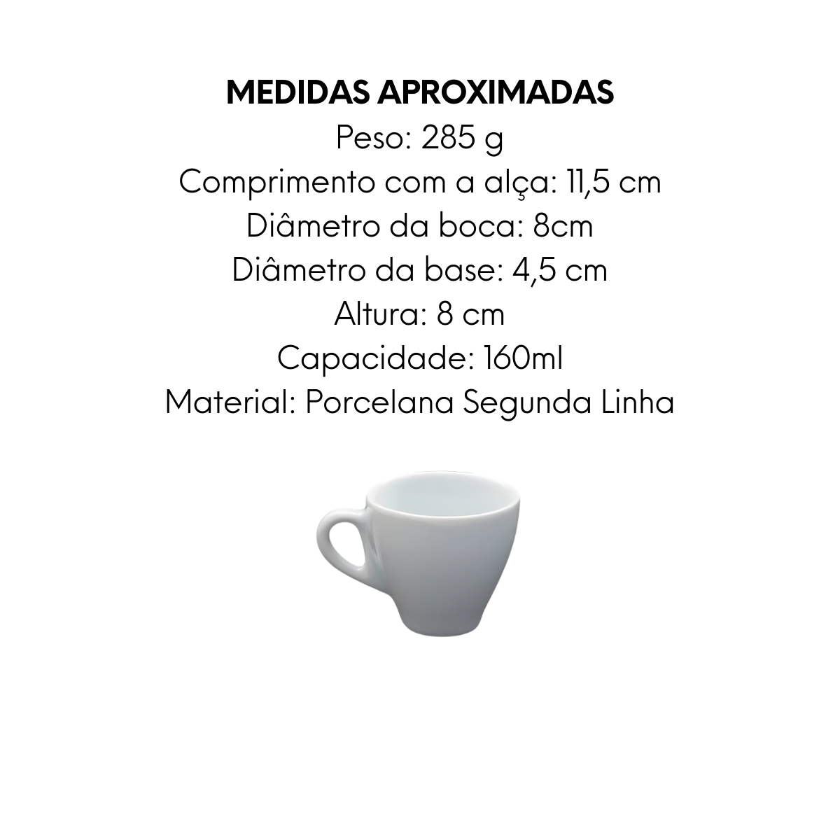 Kit 50 Xicara chá Buondi com sua marca BelaVista Xicara de Chá