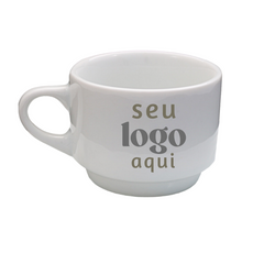 Kit 50 Xicara de Chá Empilhavel Personalizado BelaVista Xicara de Chá