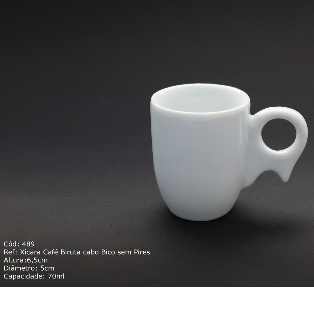 Xicara de Café Biruta 70ml em Porcelana BelaVista