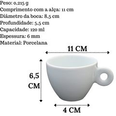 Xicara de Chá Coquinho 120ml Cabo Bolinha BelaVista