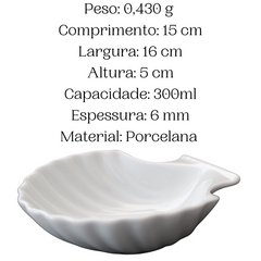 Petisqueira em Concha Casquinha de Siri Porcelana BelaVista