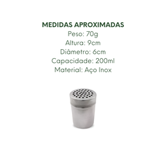 Saleiro Pimenteiro em Aço Inox 200ml - A Gourmet