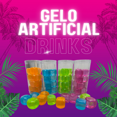 15 Cubos de Gelo ecológico artificial colorido reutilizável Imporiente