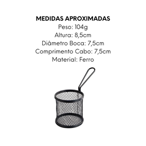 Cesto de Servir em Ferro Preto - A Gourmet