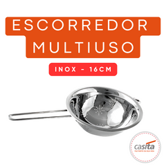 Escorredor de Aço inox Casita Multiuso - A Gourmet