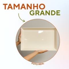 Travessa Retangular Grande Funda Melamina 6,3L