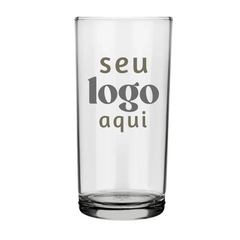 Kit 50 Copos Cylinder de Vidro 300ml Personalizado