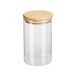 Pote Redondo Com Tampa Bambu - A Gourmet