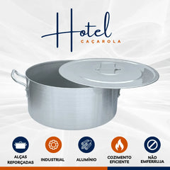 Caçarola Hotel Reta N34 Alumínio Cajamac