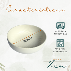 Tigela Flat Zen Cerâmica 600ml - A Gourmet
