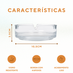 Cinzeiro Vidro 11cm - A Gourmet