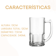 Caneca de Vidro Jade 340ml - A Gourmet