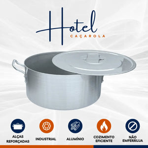 Caçarola Hotel Reta N36 Aluminio Cajamac
