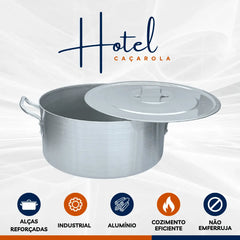 Caçarola Hotel Reta N36 Aluminio Cajamac