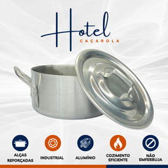 Caçarola Hotel Reta N20 Aluminio - A Gourmet