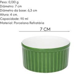 Ramequim de 90ml Verde em Porcelana Refrataria Oxford Oxford