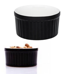 Ramequim 140ml Preto em Porcelana Refrataria Oxford