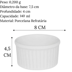 Ramekim de 140ml em Porcelana Branca Oxford Oxford