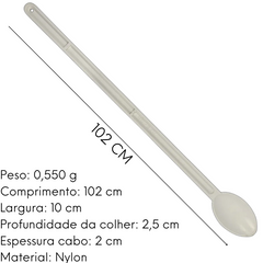 Colher de Nylon Concava Funda 100cm Soirac