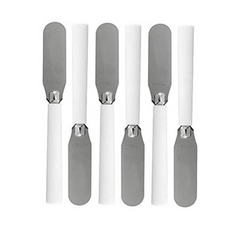 Conjunto 6 Espátula em Aço Inox Branco Etilux
