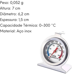Termómetro de Forno em Aço Inox Clink