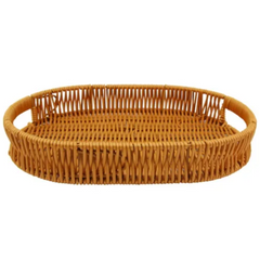 Cesto Organizador Bandeja Metal e Plástico Marrom Clink