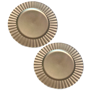 Sousplat Frisado Dourado de Plástico Class Home