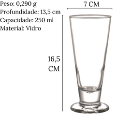 Copo de Chopp Lexington de 250ml em Vido Class Home