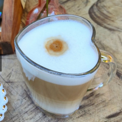 Caneca Coraçao de Vidro 240ml Class Home