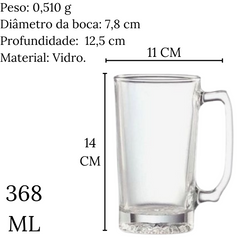 Caneca Chopp Dakota Cristar 368ml Class Home