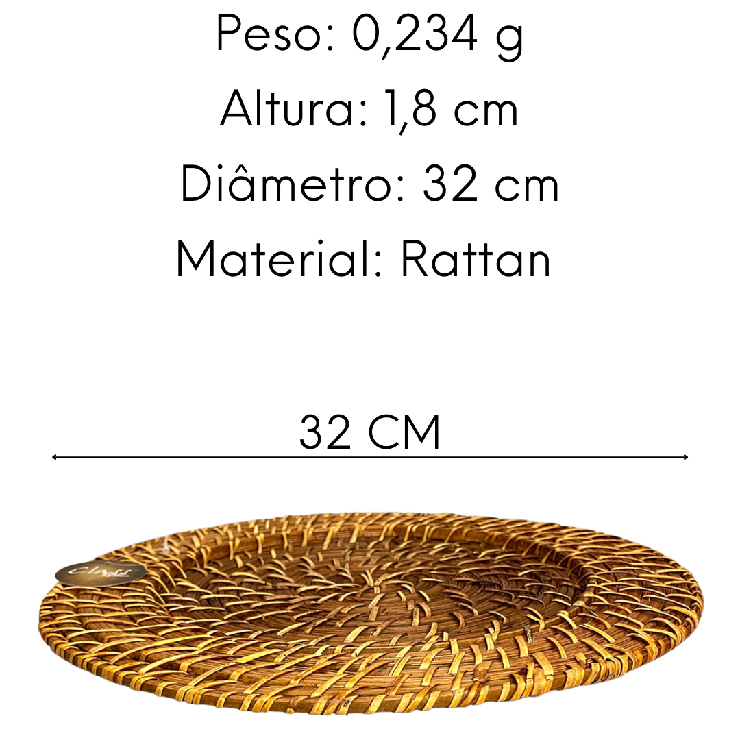 Sousplat de Rattan Class Home Class Home
