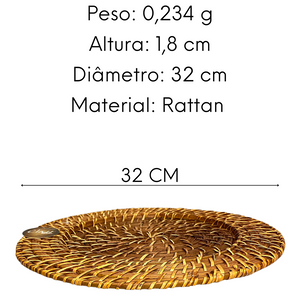 Sousplat de Rattan Class Home Class Home